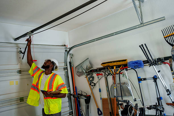 Professional Garage Door Maintenance technician working in Hackberry, TX